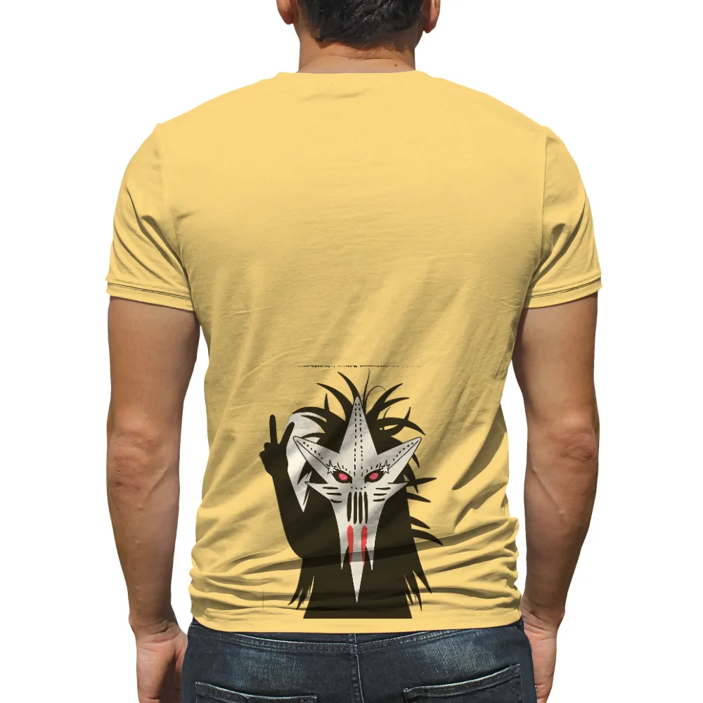 TShirt Design: The Masked Avenger - Anime Inspired Freedom Symbol|blue shirt cartoon character