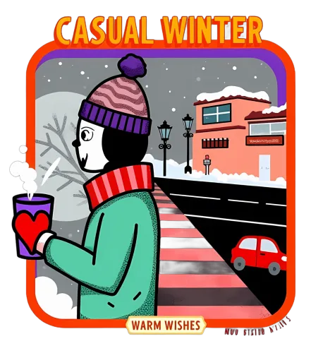 Custom Tee Shirts: Casual Winter Warm Wishes