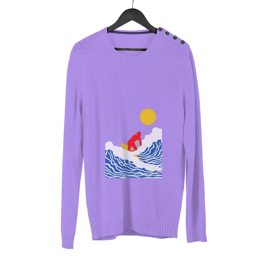 Tee Shirt Printing: Embrace the Thrill with Surfing Under the Moon|blue moon long sleeve t shirt