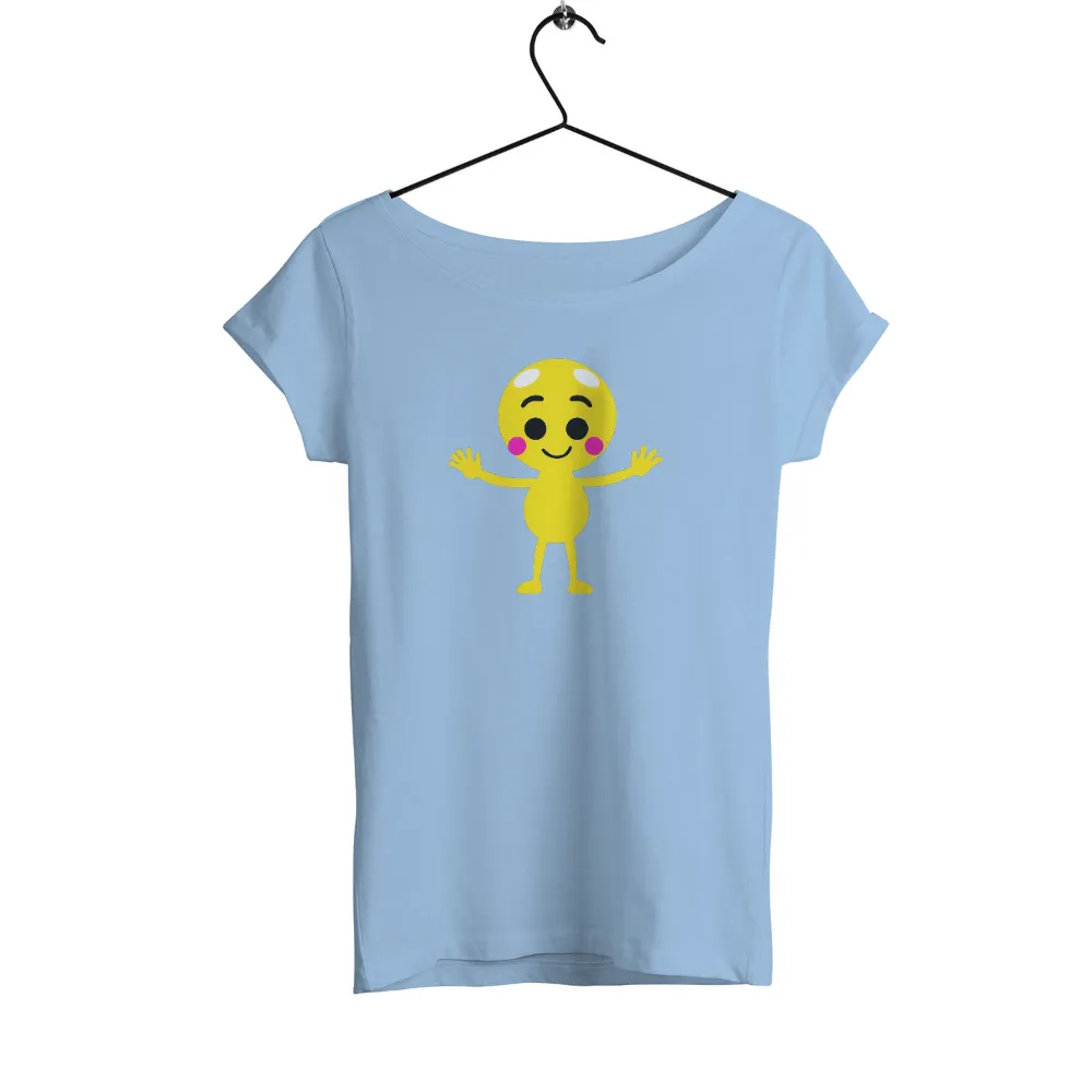 Tee Shirt Printing: Embrace Joy with Sunny - Cheerful Yellow Character|neon yellow custom t shirts