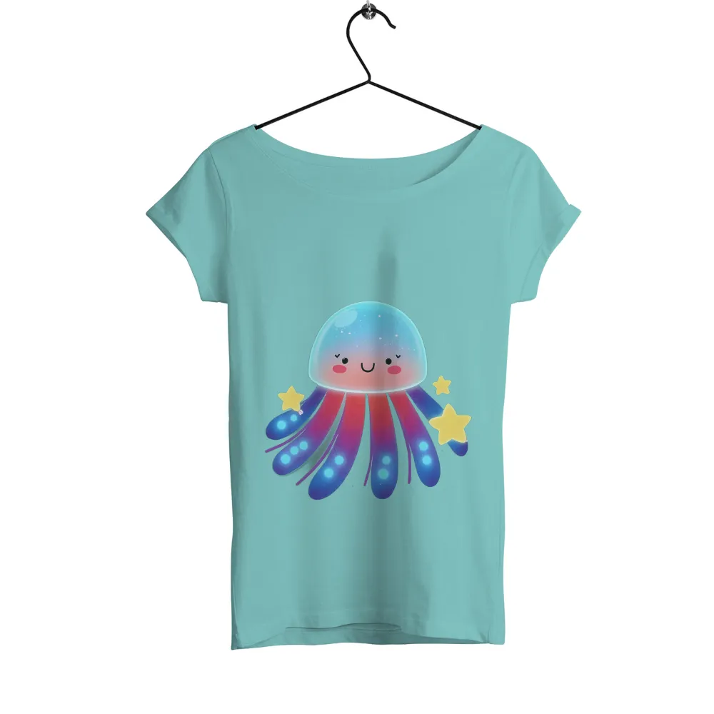 T-Shirts Design: Whimsical Jellyfish with Stars|t shirt cute roblox