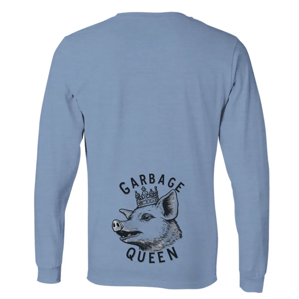 Tee Shirts Printed: Garbage Queen Pig with Crown|dolce and gabbana crown bee t shirt