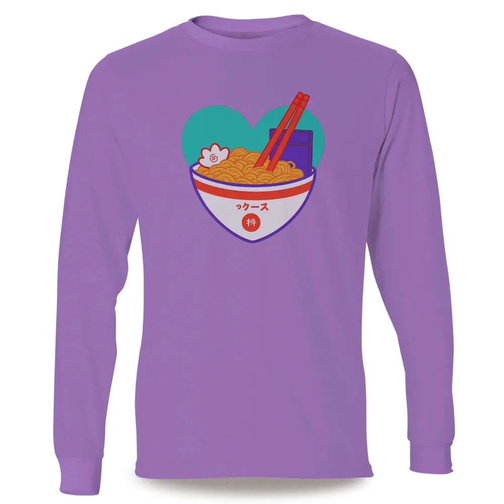 Tee Shirt Printing: Ramen Love - A Tribute to Comfort Food| heart shape