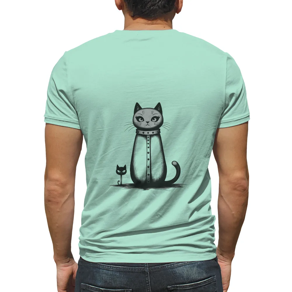 Custom T-Shirt Printing: Black Cat Elegance | Artistic Designs| expressive cat eyes