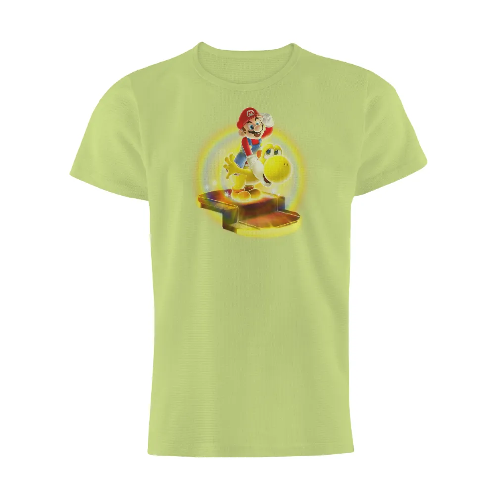 Graphic Tees: Mario and Yoshi Adventure - Gaming Friendship|rainbow tie dye pride shirt