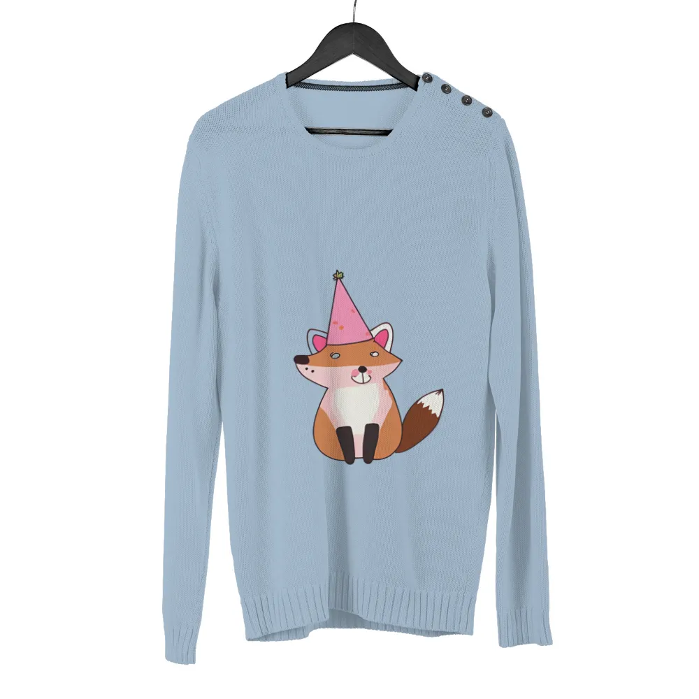 TShirt Design: Felix the Fox's Festive Party Hat|happy easter bunny shirts