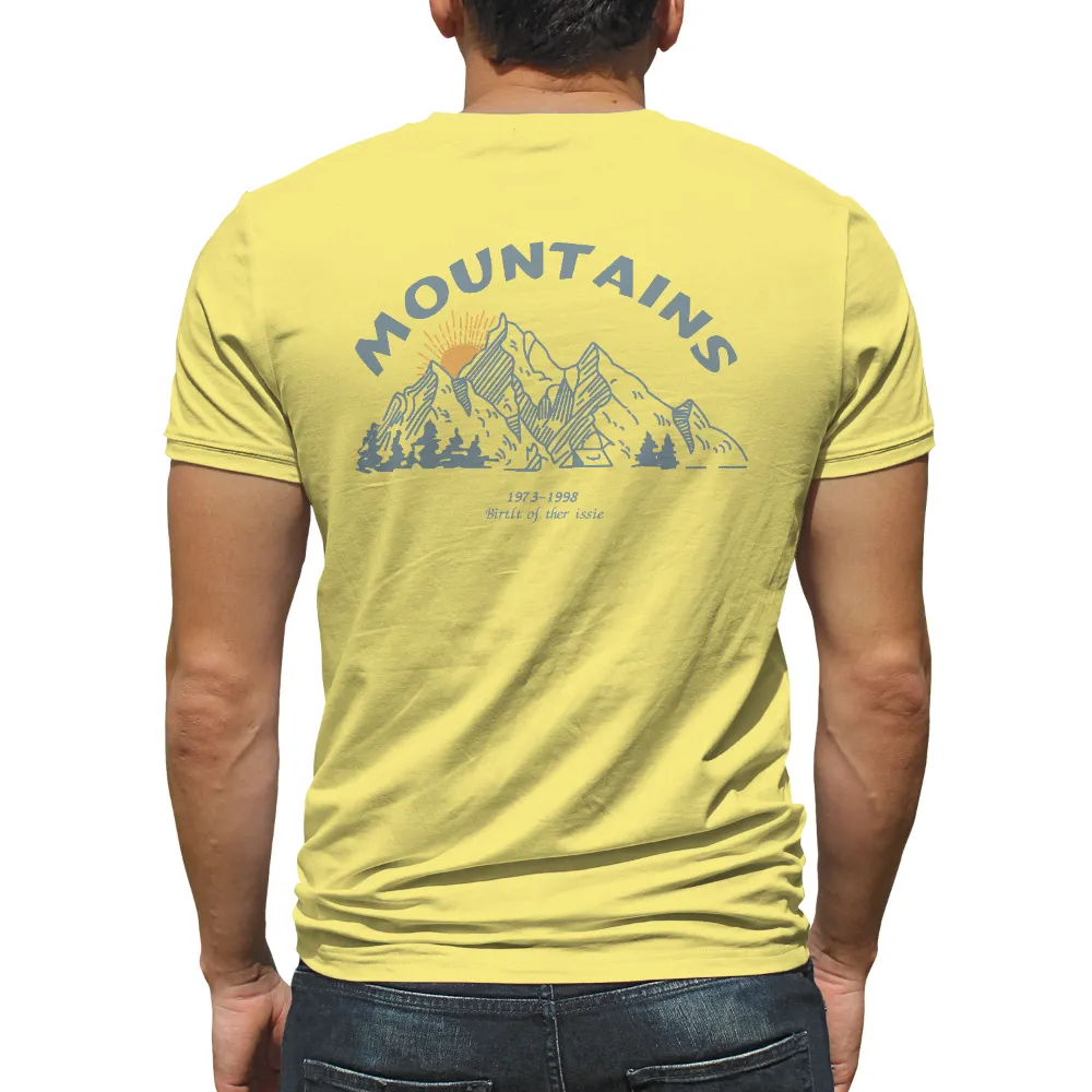 Graphic Tees: Mountains Pixel Art - Vintage Sunrise Design|tooheys retro t shirt