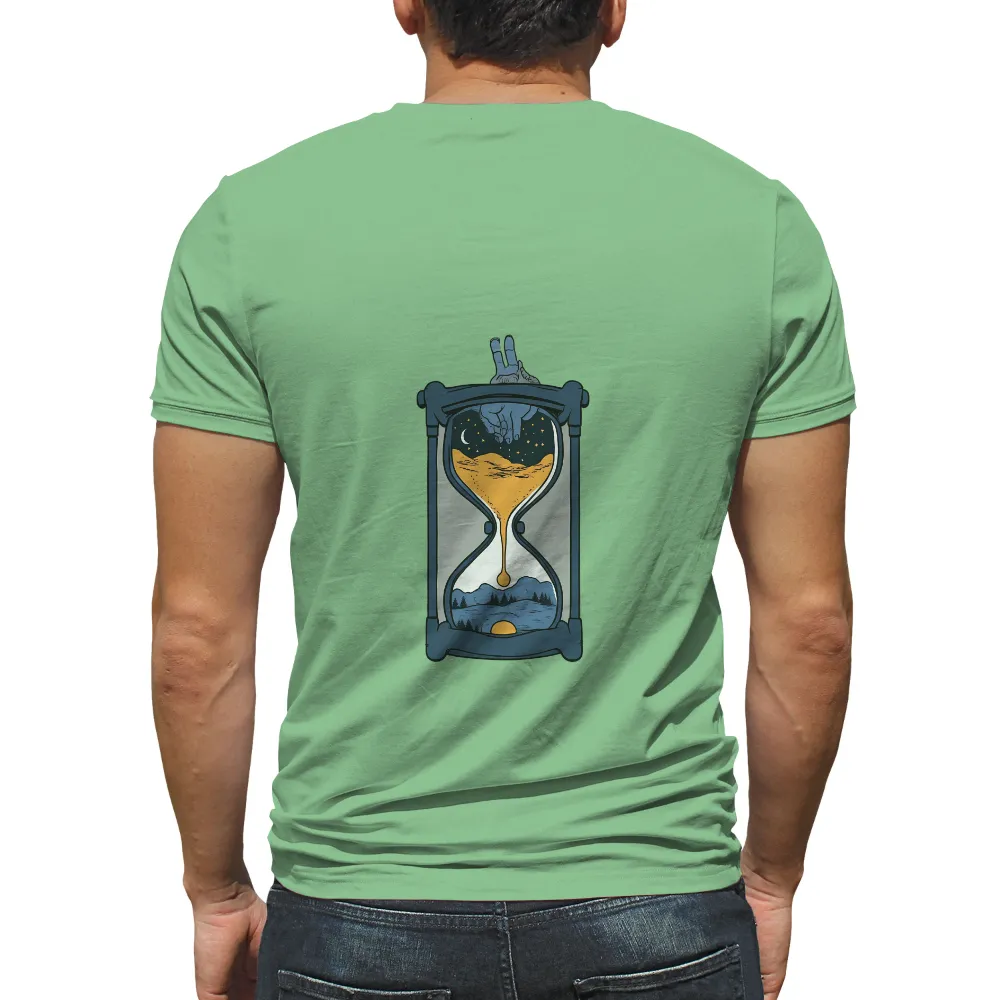 Graphic Tees: Timeless Harmony - Hourglass Design|miller lite moon vintage wash tee