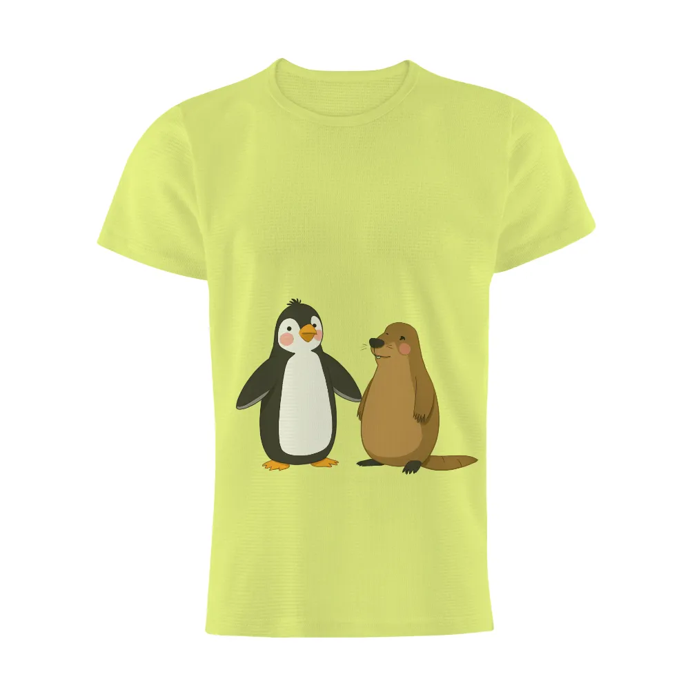 T-Shirts Pattern: Unlikely Friends - Pippin the Penguin and Marmie the Groundhog|cute family 4th of july shirts