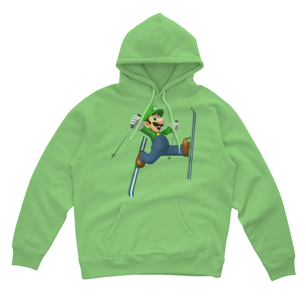 T-Shirt Printing: Skiing Adventure with Classic Video Game Character|capitalist nostalgia shirt