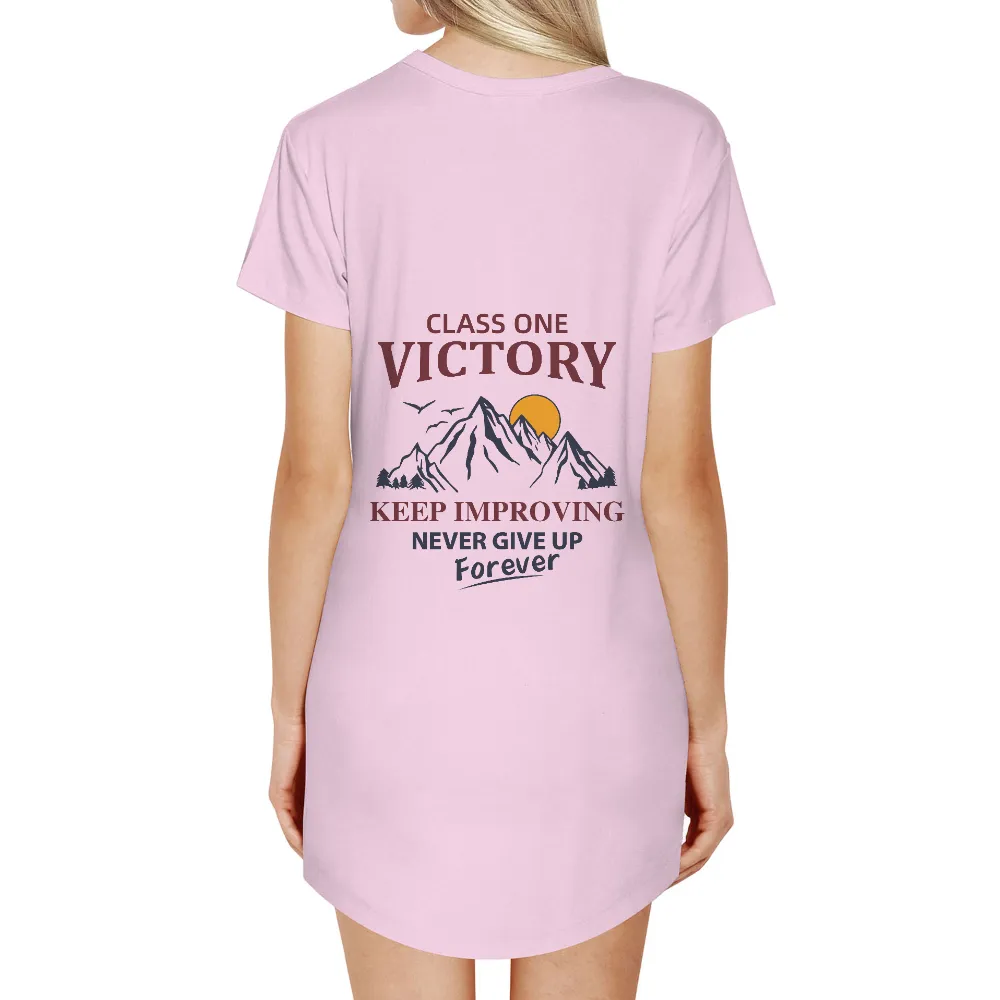 TShirt Design: Class One Victory - Keep Improving Never Give Up Forever|guns whiskey beer and freedom flag