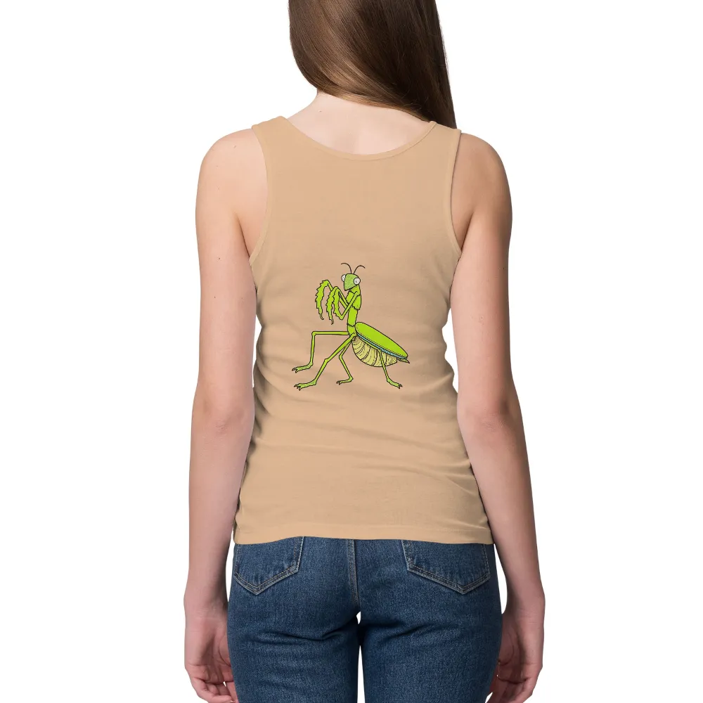 TShirt Design: Wise Mantis Zephyr - Artistic Insect Wisdom|zayde wisdom