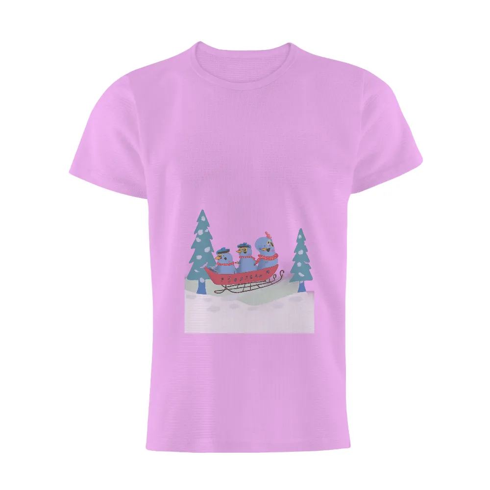 TShirt Printing: Winter Adventure with Whimsical Birds| friendship