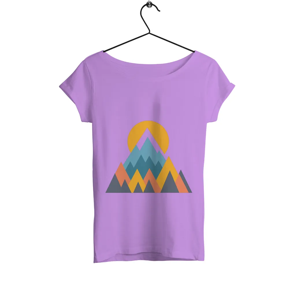 T-Shirts Pattern: Mountains and Sunset - A Symbol of Hope and Challenge|dime glory challenge t shirt