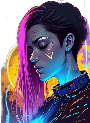 Futuristic Cyberpunk T-Shirt Printing | Neon Lights & Vibrant Colors