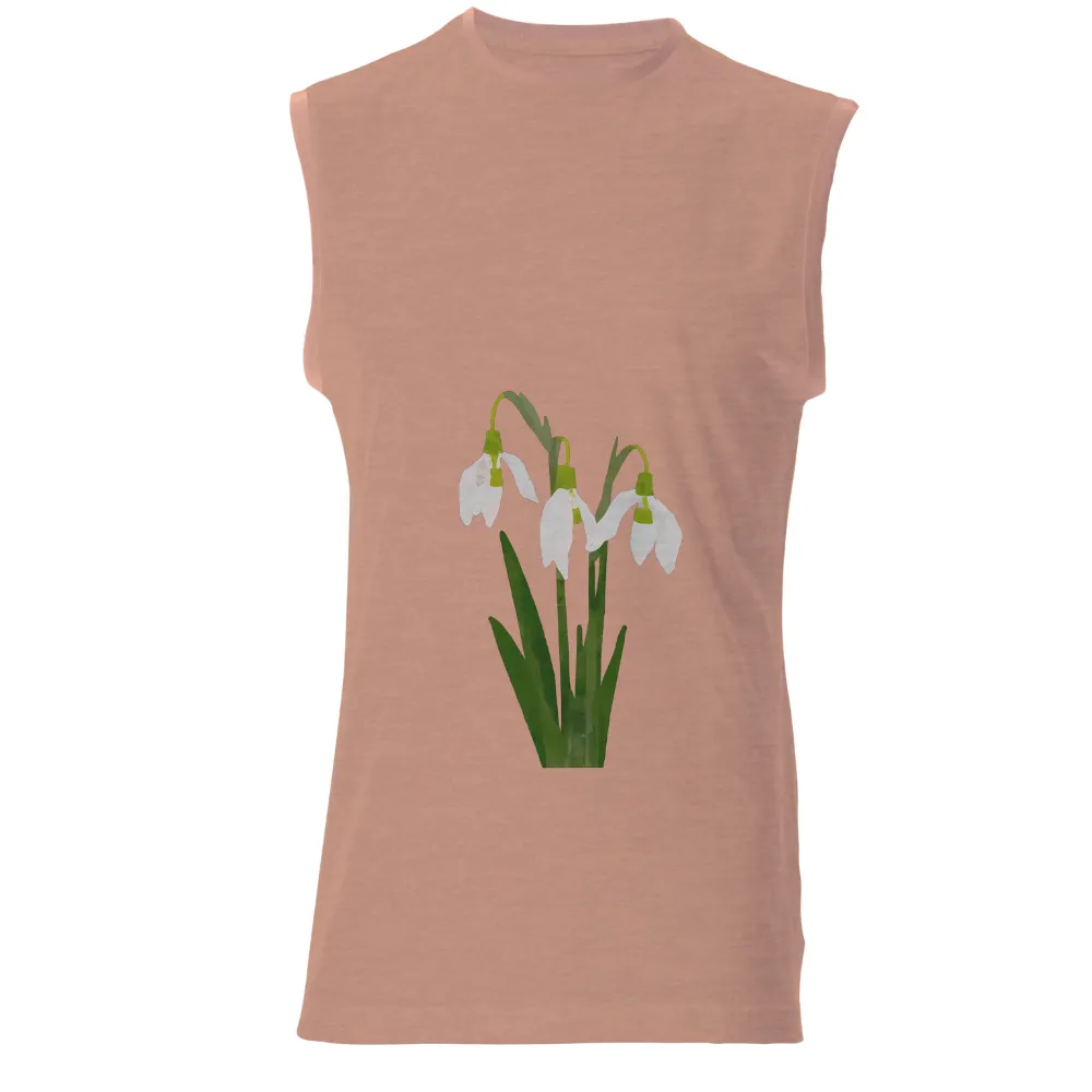 Snowdrop Minimalist Design - TShirt Printing for Spring Renewal|sexy spring shirts