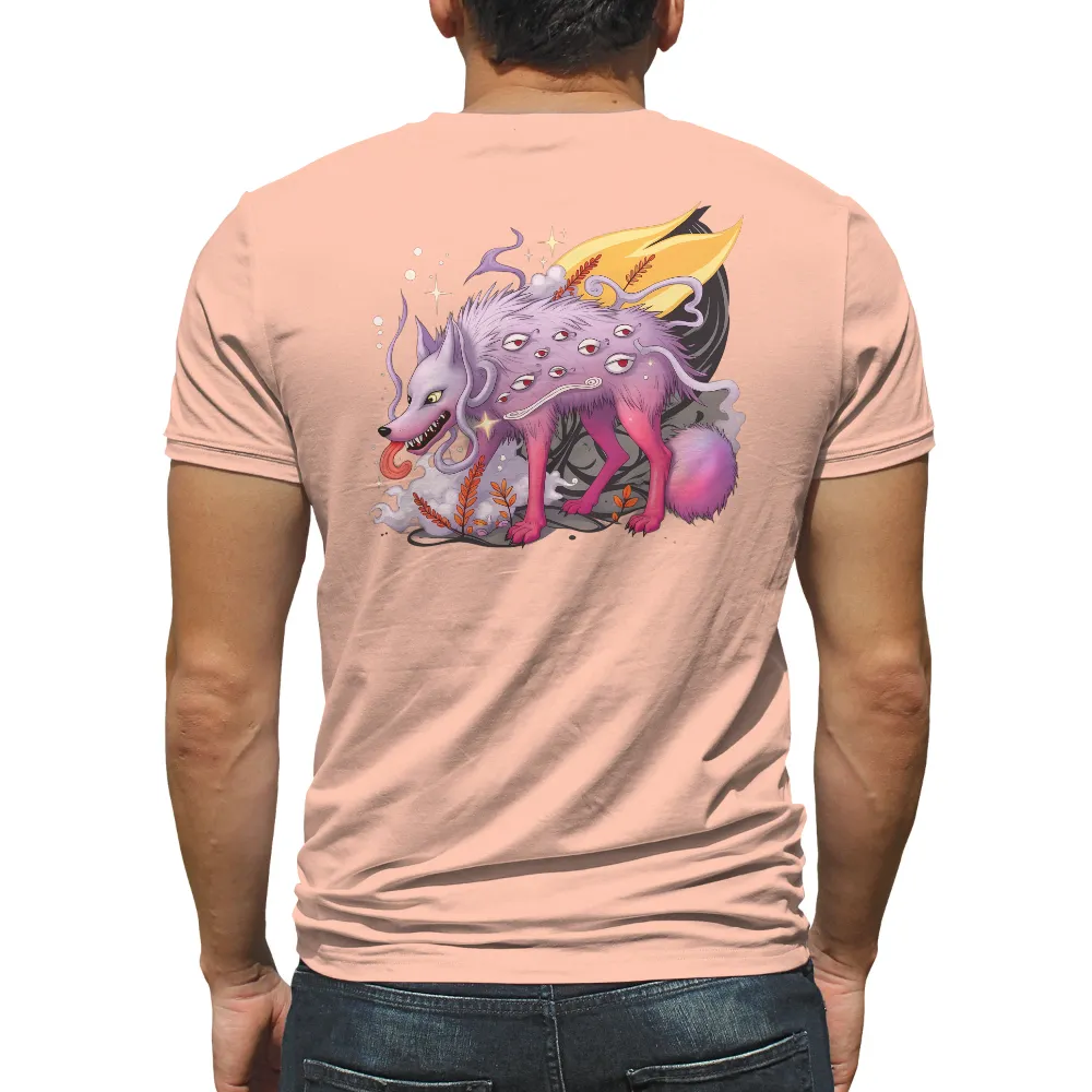 Graphic Tees: Mythical Creatures in Fantasy Folklore| Vibrant pink fur