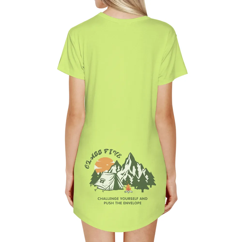 Tee Shirts Printed: Adventure Awaits - Challenge Yourself and Push the Envelope|4th of july camping shirts