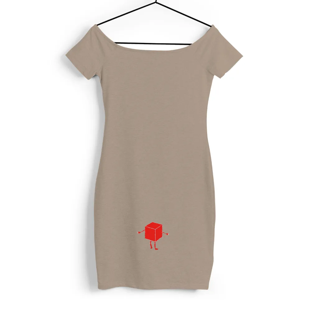 T-Shirts Custom: Red Box Minimalist Quirky Design|simple shirt print design