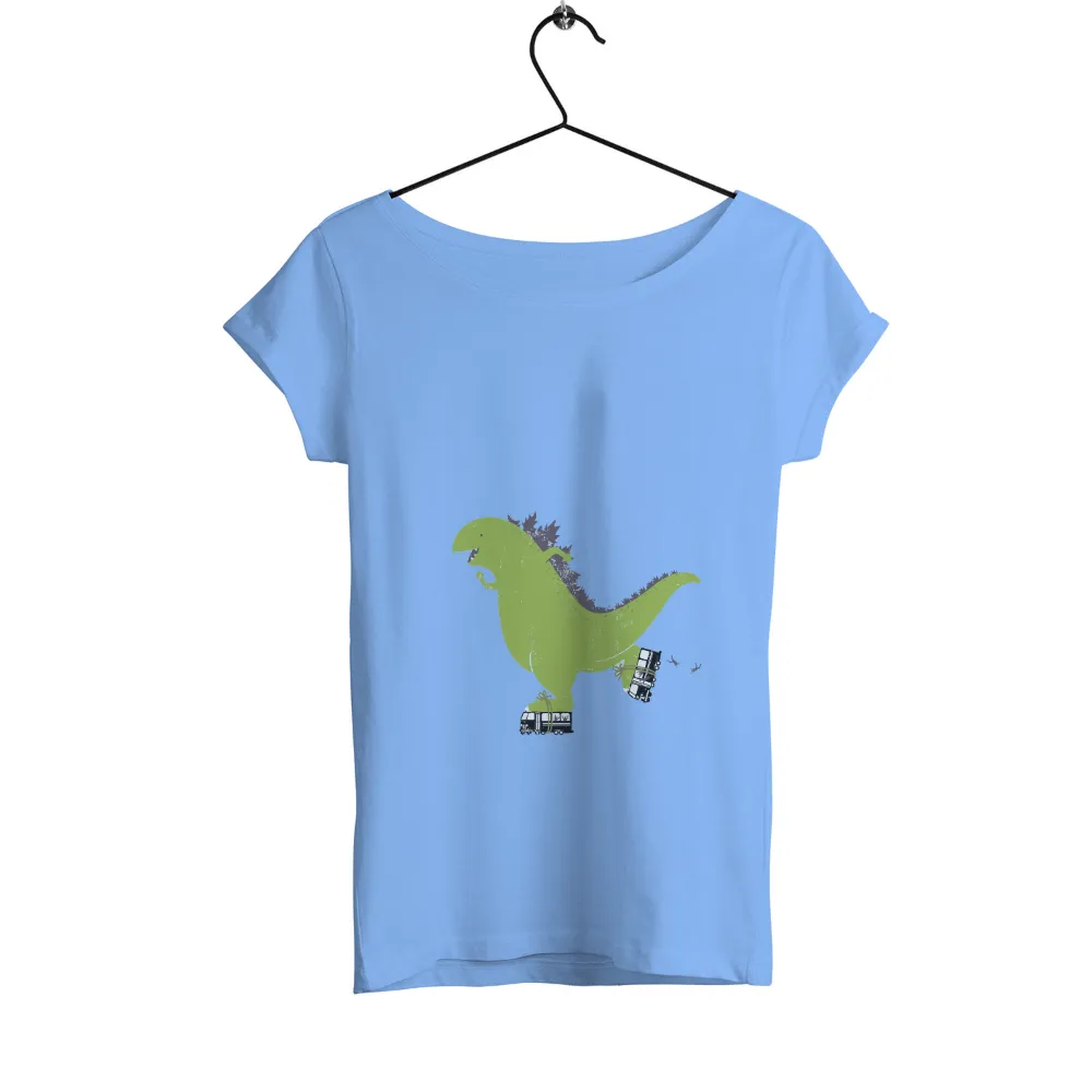 T-Shirts Pattern: Whimsical Godzilla Stomps Through the City|cheap cartoon graphic tees