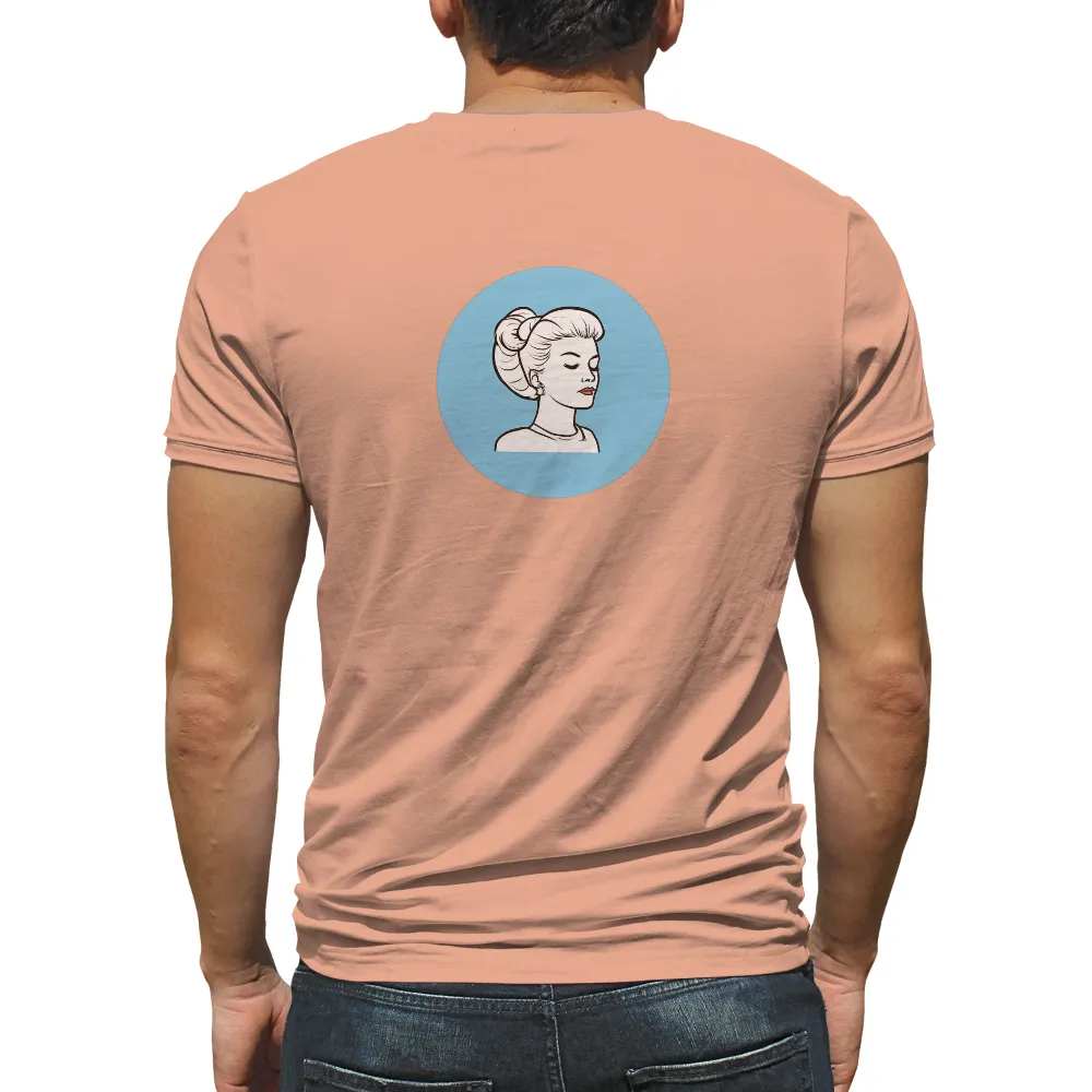 Tee Shirts Printed: Vintage Elegance - Classic Updo Serenity|retro sporting kc jersey