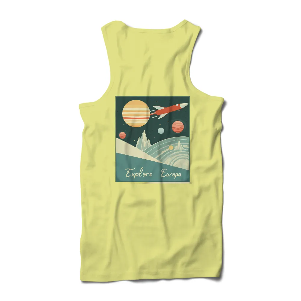 T-Shirts Design: Explore Europa - Vintage Space Adventure|lost in space skeleton shirt