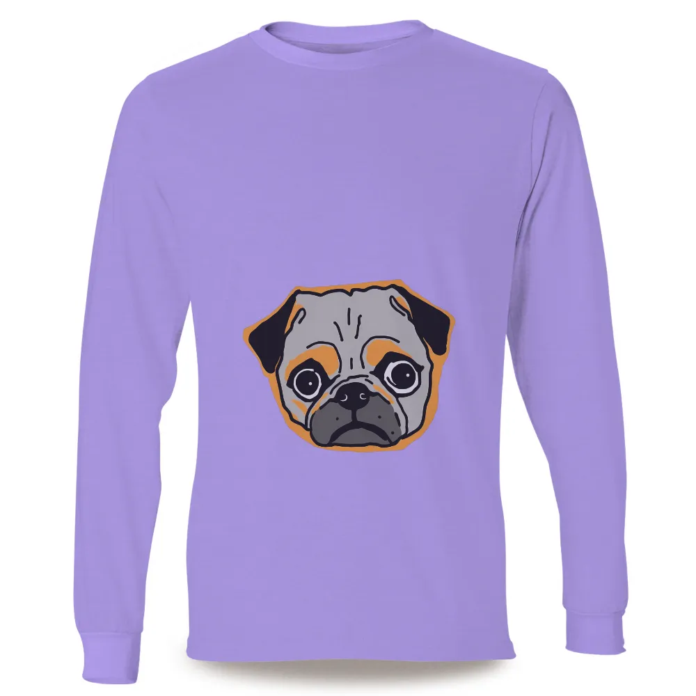 Custom Tee Shirts: Expressive Pug Design - Artistic Pet Love|hot tees custom t shirts