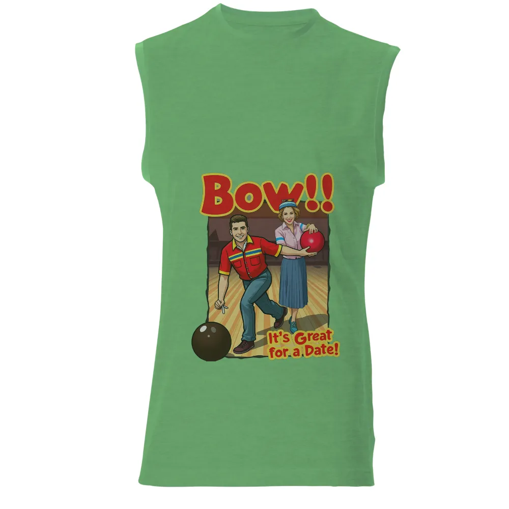 T-Shirts Custom: Bowling Fun for a Date| Nostalgic bowling scene