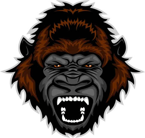 T-Shirts Custom: Fierce Gorilla Power - Nature's Intensity