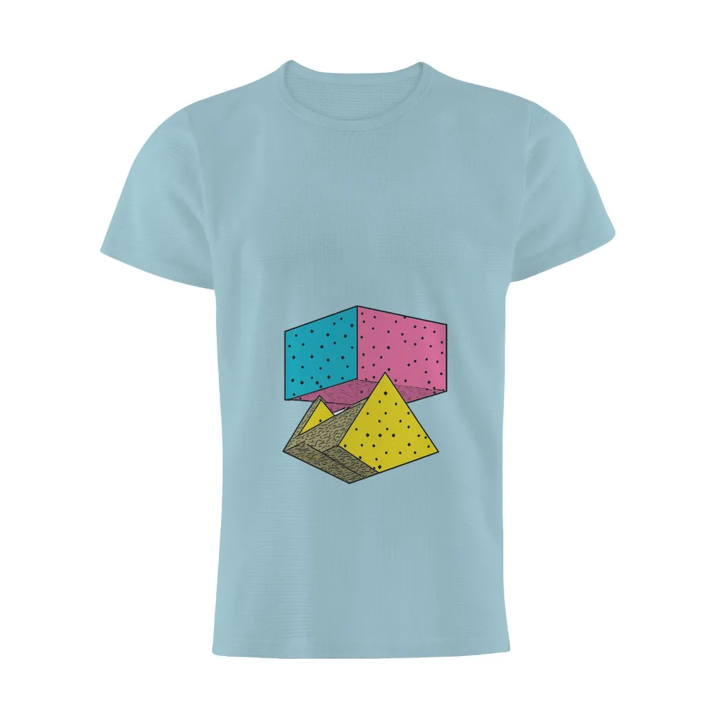 Retro-Inspired Custom Apparel with Geometric Shapes and Bold Colors|nostalgia t shirts online