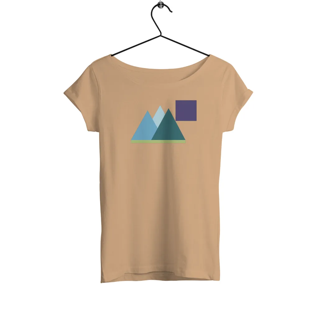 Custom Tee Shirts: Mountains of Harmony - Artistic Nature Design|t shirt logo print design