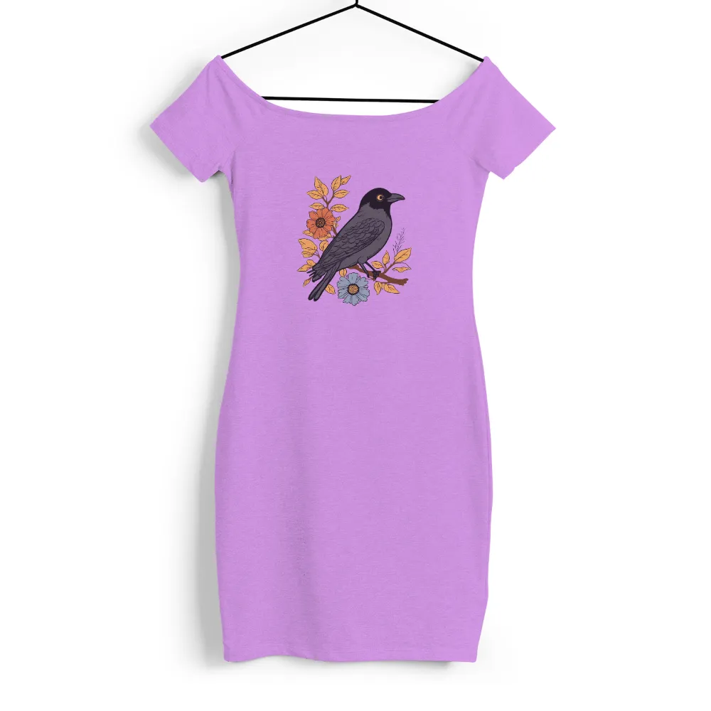 Customized Tee Shirts: Midnight Crow - Nature's Wisdom|t shirt painting on nature