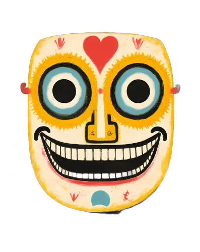 T-Shirts Design: Cheerful Mask - Joy and Positivity