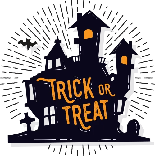 TShirt Design: Trick or Treat Haunted House