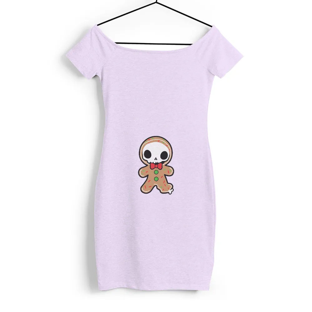 Shirts Graphic Tees: Whimsical Gingerbread Skull - Holiday Spirit|roblox skull t shirt