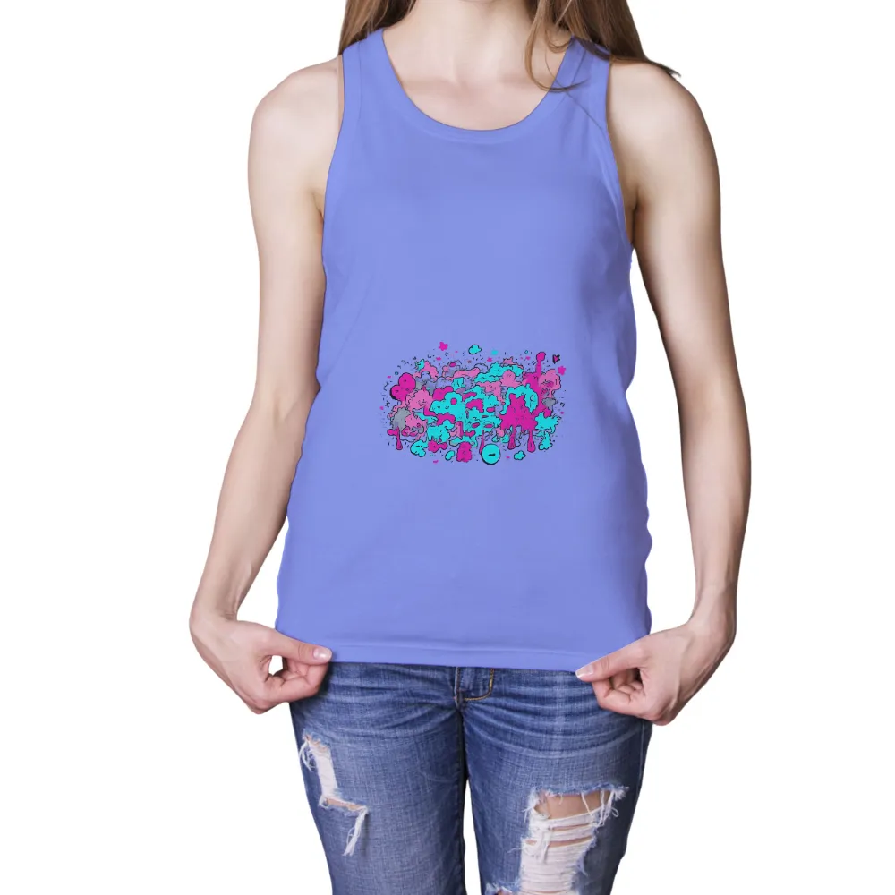 Customized Tee Shirts: Express Your Inner World with Vibrant Patterns|lady pink graffiti