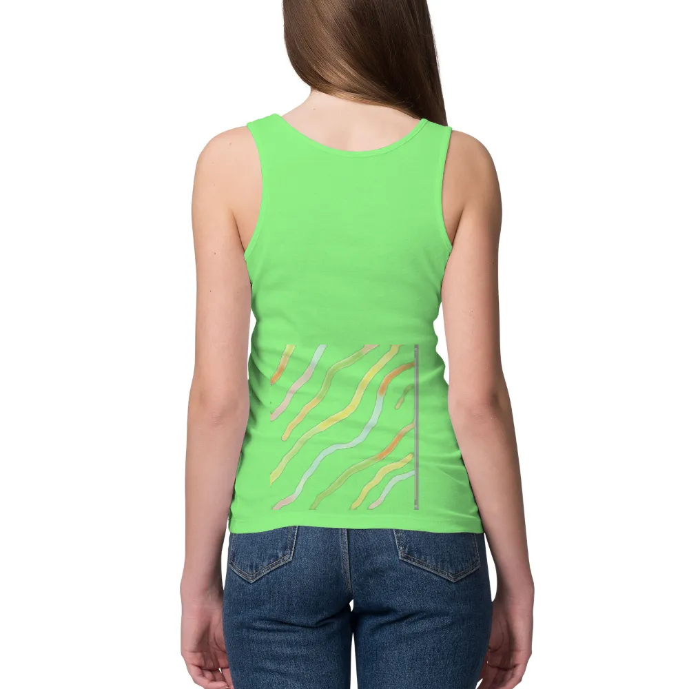 TShirt Printing: Vibrant Wavy Lines - Artistic Emotions|human beings colors may vary shirt