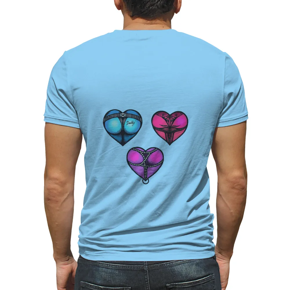 Tee Shirts Printed: Retro Hearts - Vintage & Retro, Emotion, Mystery|90s color block button up