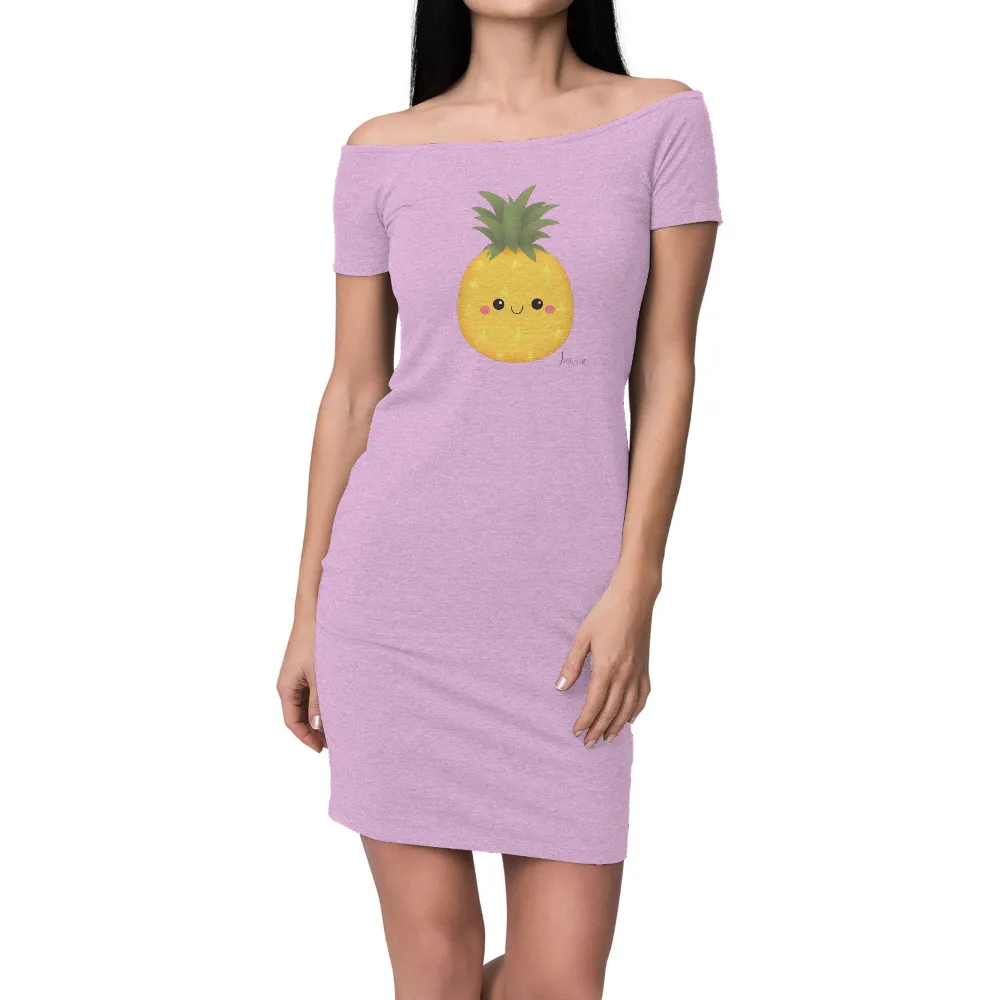 TShirt Design: Cheerful Pineapple - Whimsical and Bright|summer blouse 2022