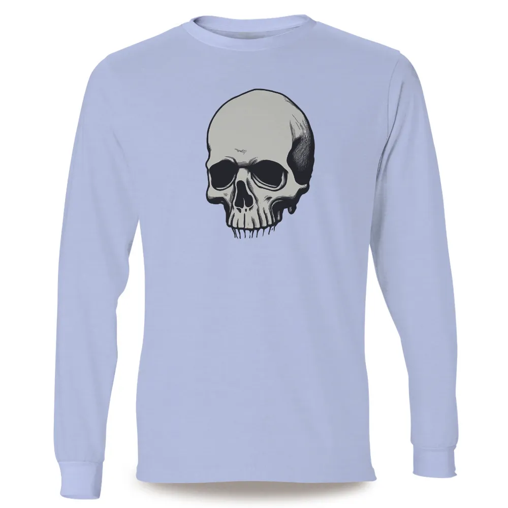 Tee Shirt Printing: Minimalist Skull Art - Life and Death Symbolism|web shirt design