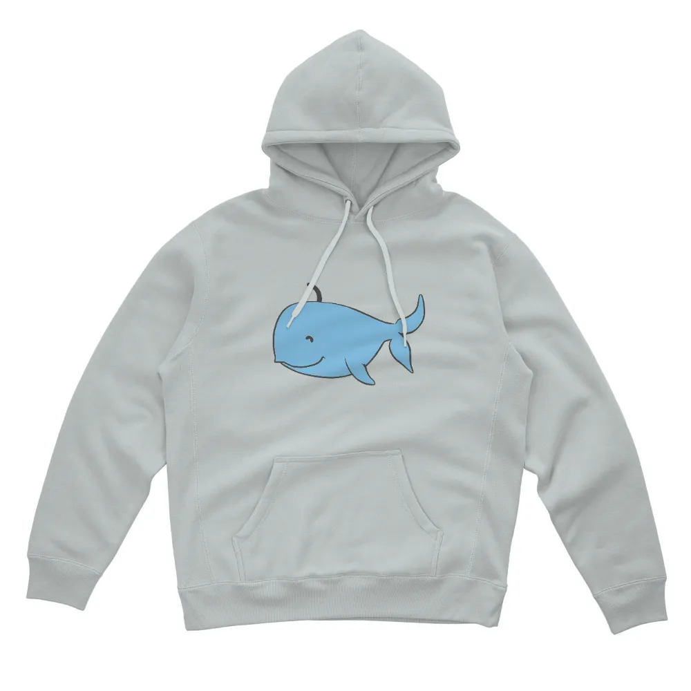 Custom T-Shirt Printing: Embrace the Ocean's Serenity with a Friendly Blue Whale|simplicity of ocean