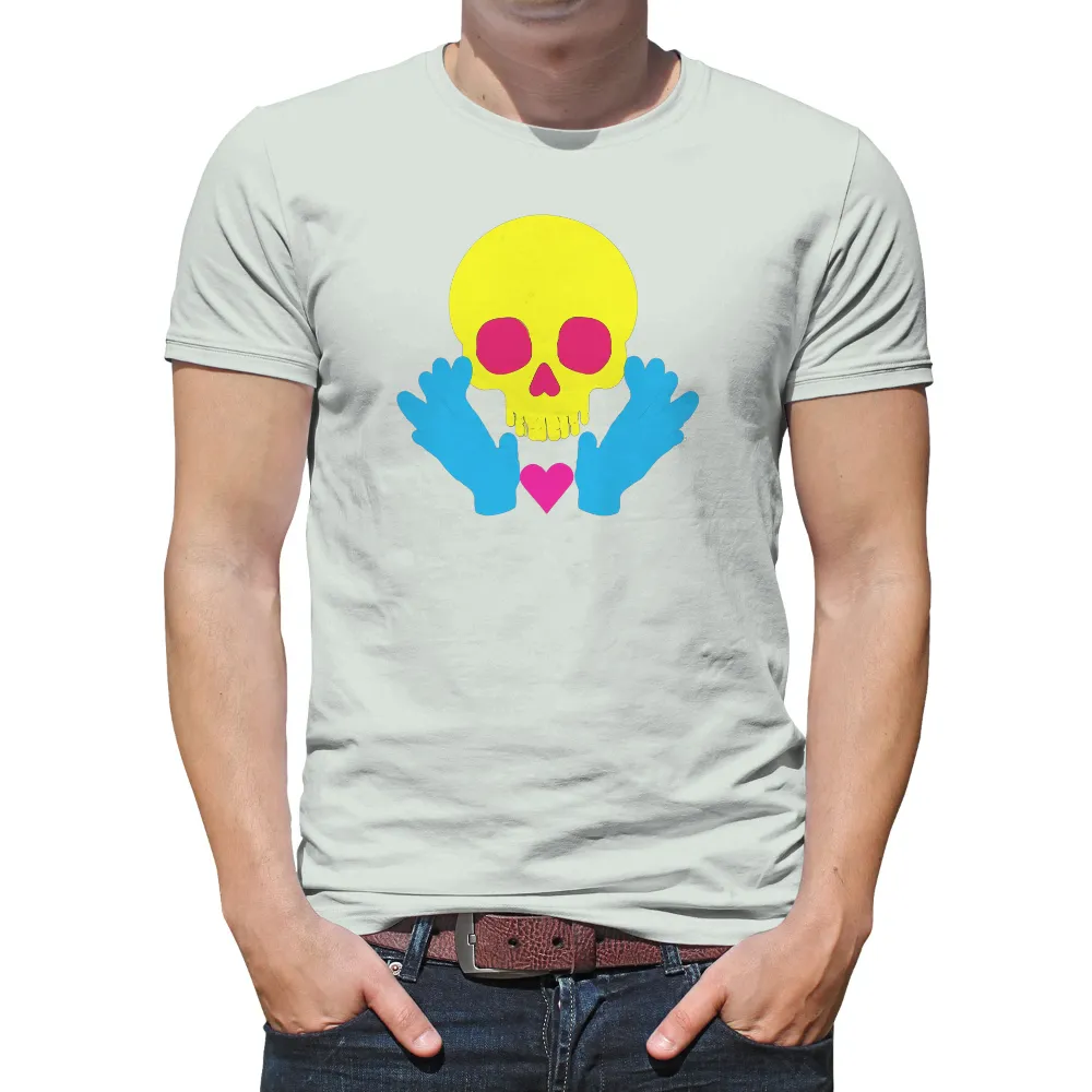 Graphic Tees: Embrace Life with Love - Skull and Heart Design|t shirt roblox i love