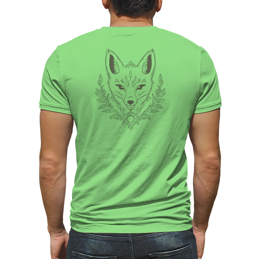 Graphic Tees: Luna the Guardian Fox - Artistic Nature Design|t shirt painting on nature