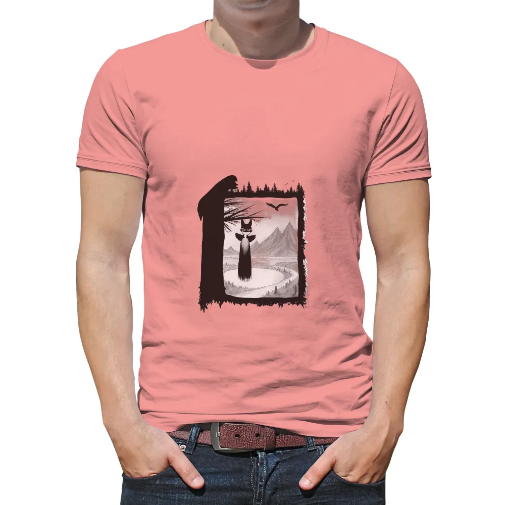 Graphic Tees: The Guardian of the Void - Artistic Designs|t shirt roblox black and white