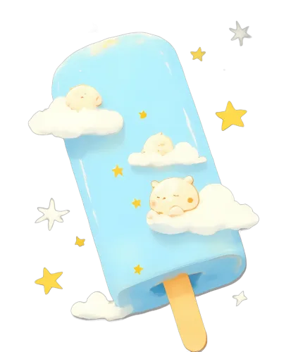 Charming Ice Cream Popsicle with Bears Design