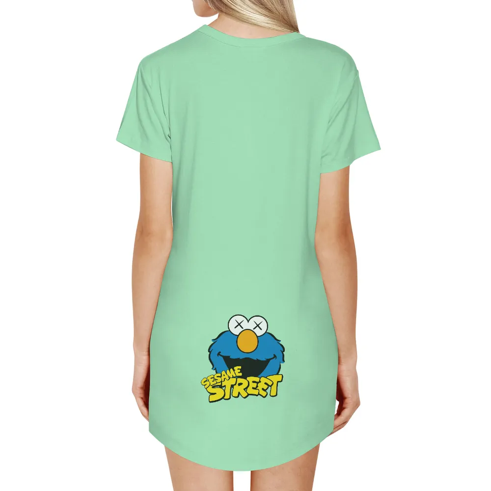 T-Shirts Custom: Quirky Sesame Street Cookie Monster Design|cookie monster red sox shirt