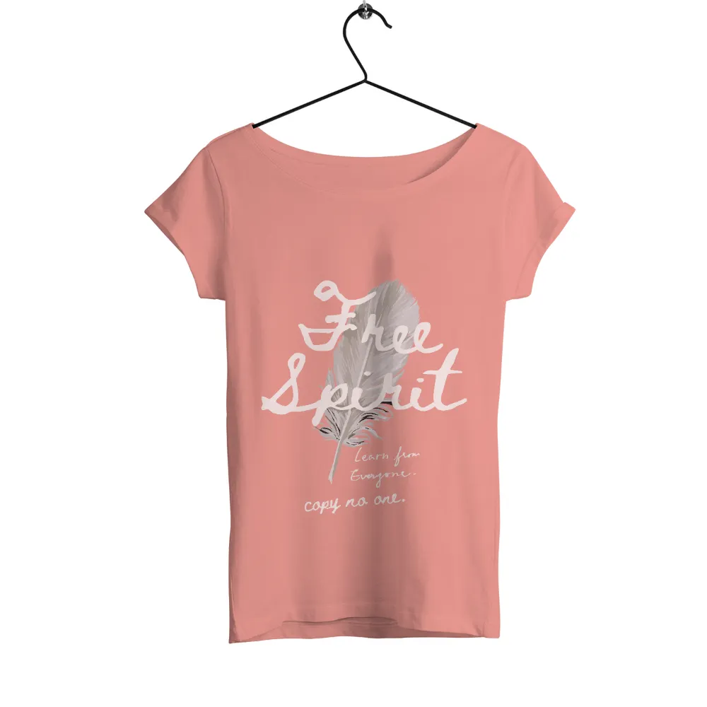 Free Spirit T-Shirt Design: Embrace Your Individuality|feather shirt