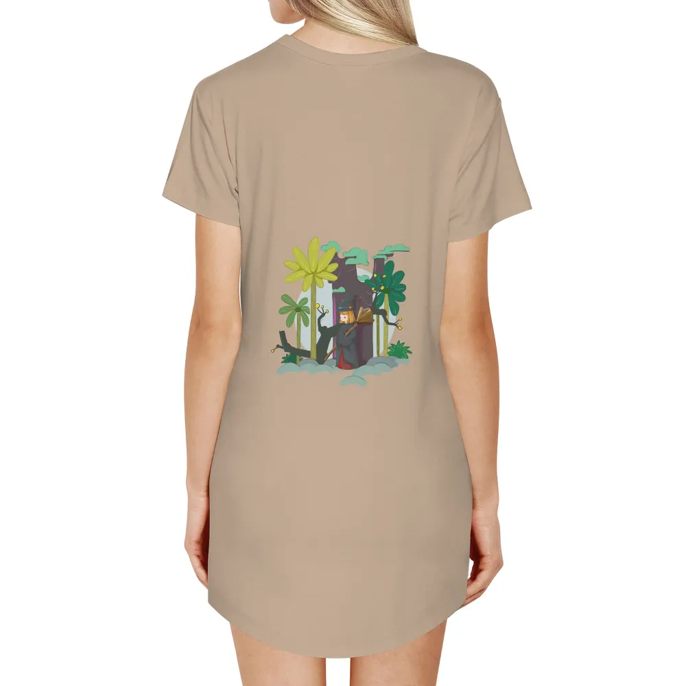 Custom T-Shirt Printing: Enchanted Forest Witch Adventure|reign forest fronds camp shirt