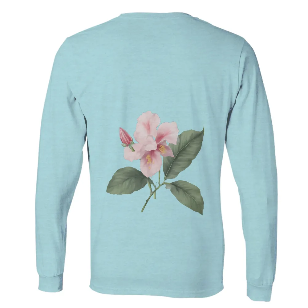 Graphic Tees: Blossom of Serenity - Nature's Peaceful Embrace|bud latte shirt