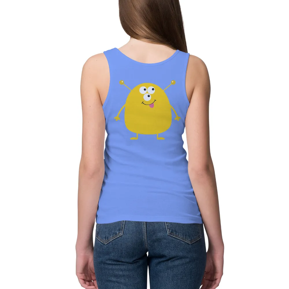 Zappy the Yellow Monster T-Shirts Design: Playful and Joyful|simple tee shirt pattern